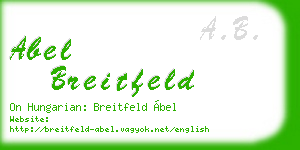 abel breitfeld business card